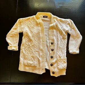 Vintage Medium Oyisis Paris London Cream Cable Knit Sweater Cream Cardigan